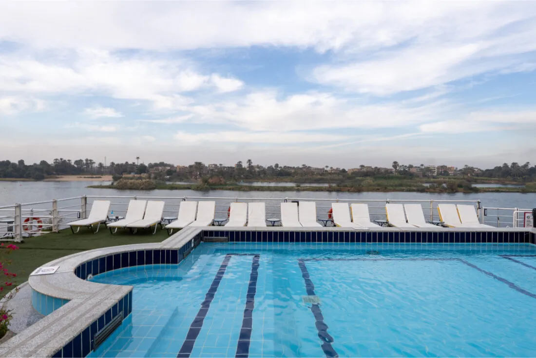 Sun deck of the Lady Mary Nile Cruise Nile cruise